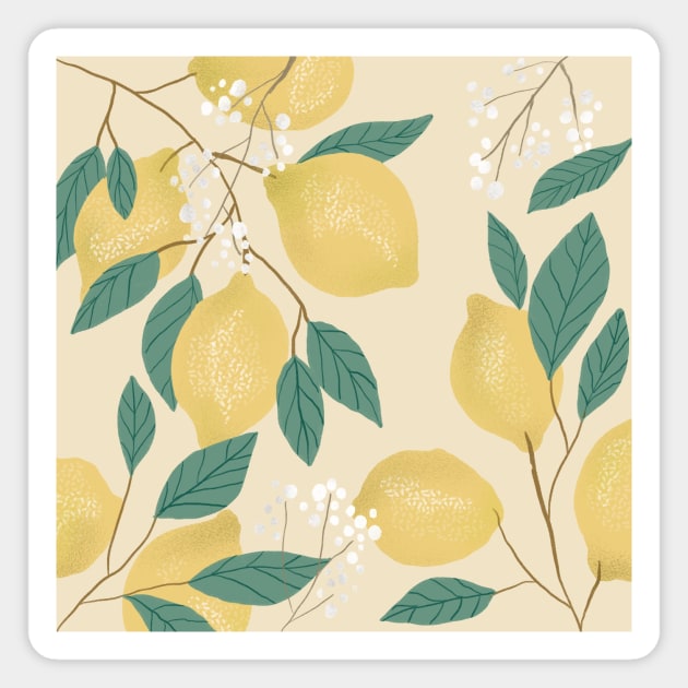 Lemons Magnet by madelinewiggins